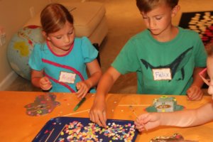 Ariela and Felix Hamsa craft
