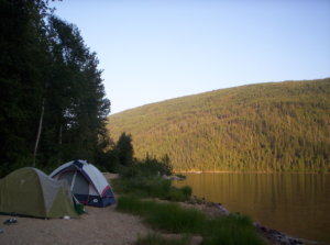 Blog camping tent by lake
